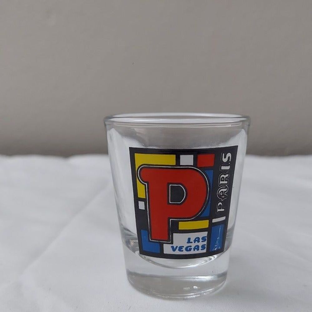 Paris Casino Las Vegas Casino & Hotel Vintage Shot Glass De Stijl Mondrian